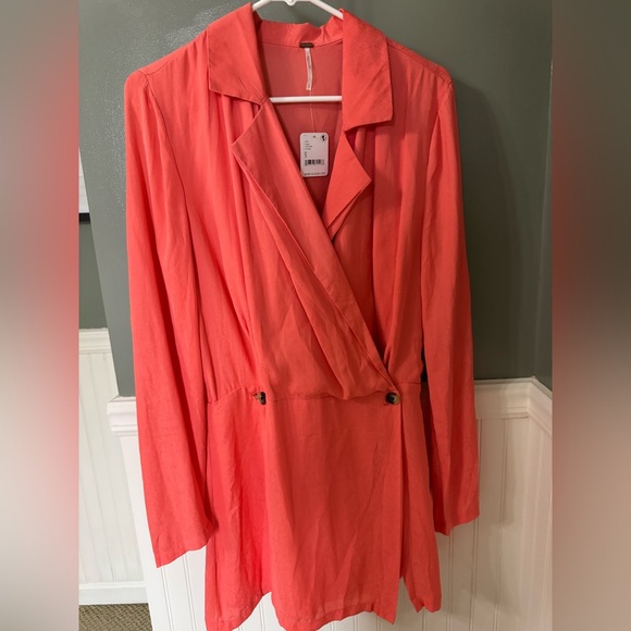 Free People NWT Simone Dress Polyester in Color Lipgloss - Picture 2 of 9